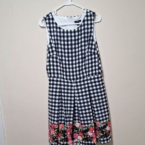 R&K Monochrome Checkered Dress